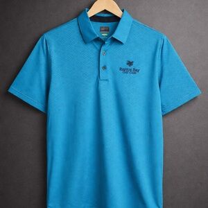Greg Norman PlayDry Golf Polo Raptor Bay Golf Club Performance Shirt Mens Large